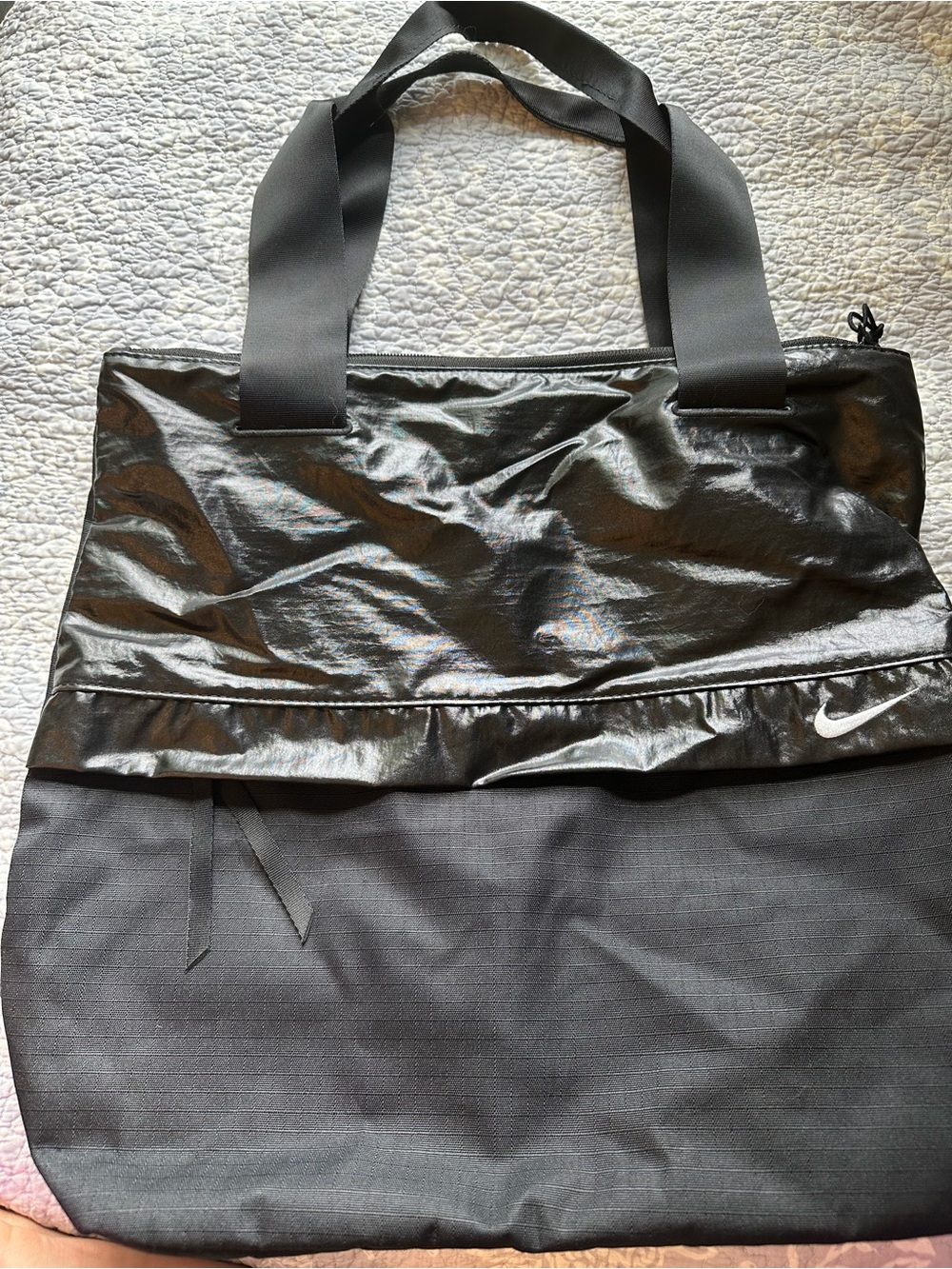 Nike Black Two-Texture Tote Bag